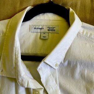 Old Navy, Long Sleeve Regular Fit Shirt. White. XXL.